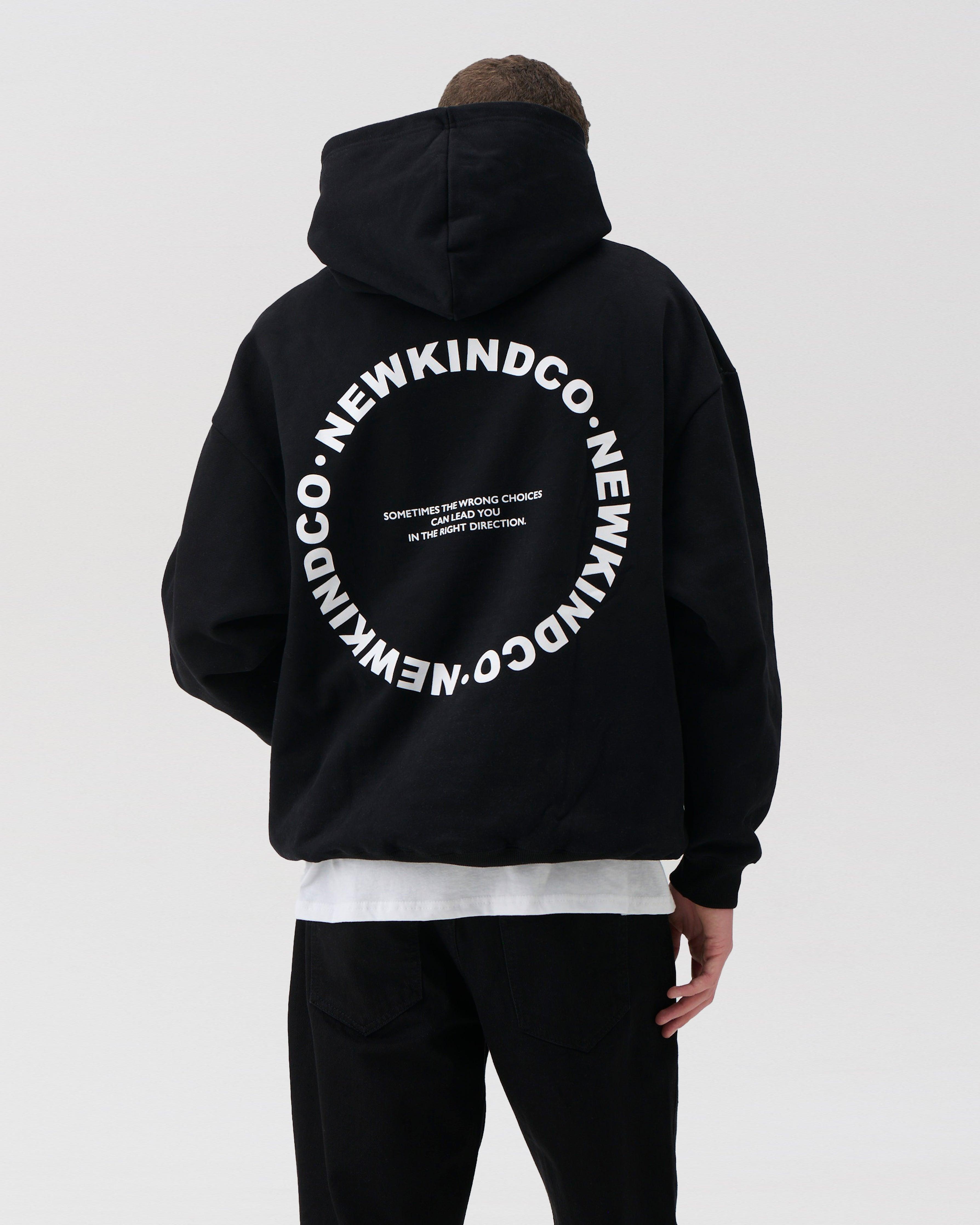 NEWKIND / Black hoodie, essential hoodie, hoodie, hoodies, hoodie for men, men's hoodie, graphic hoodies