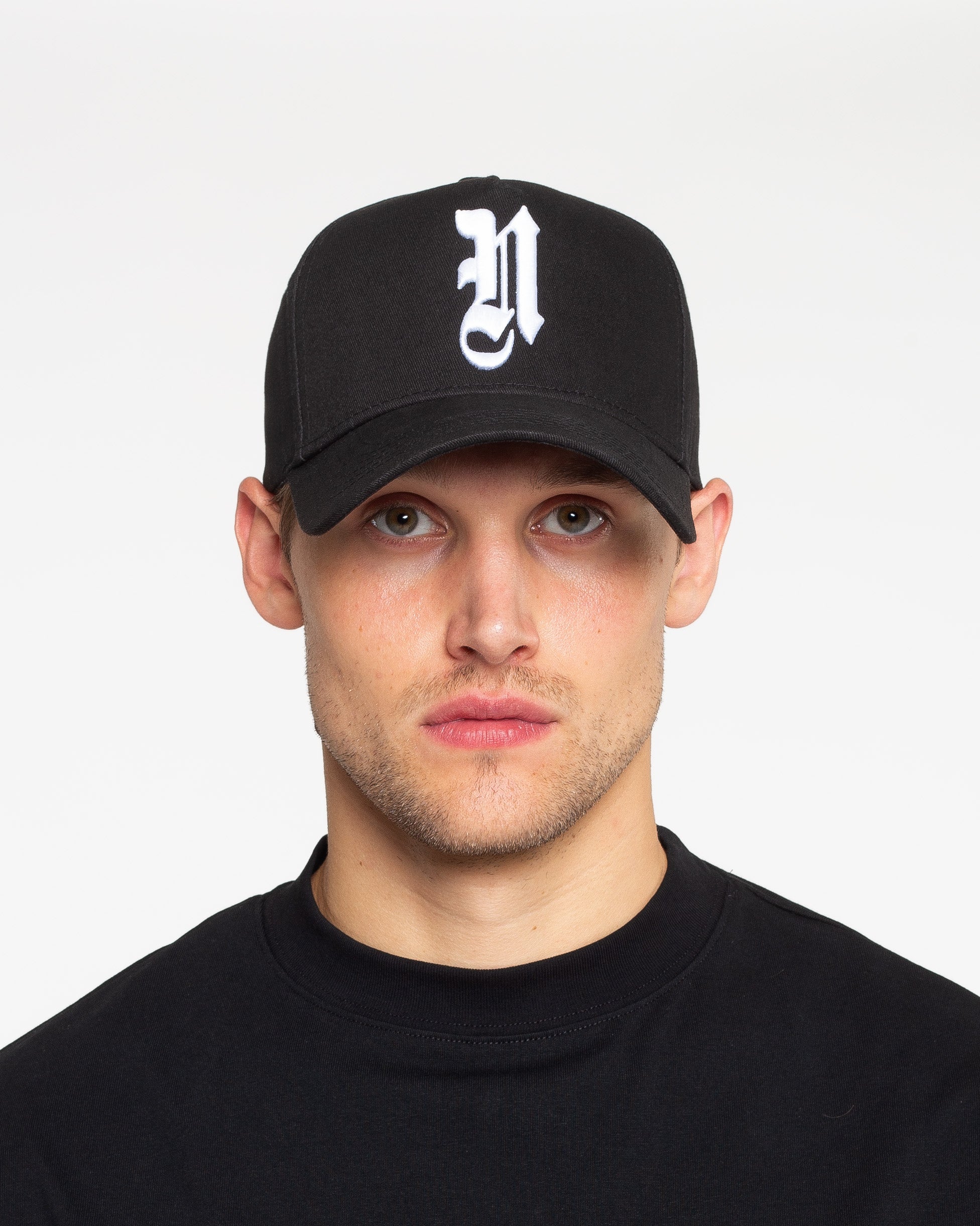 INITIAL BASEBALL CAP - BLACK