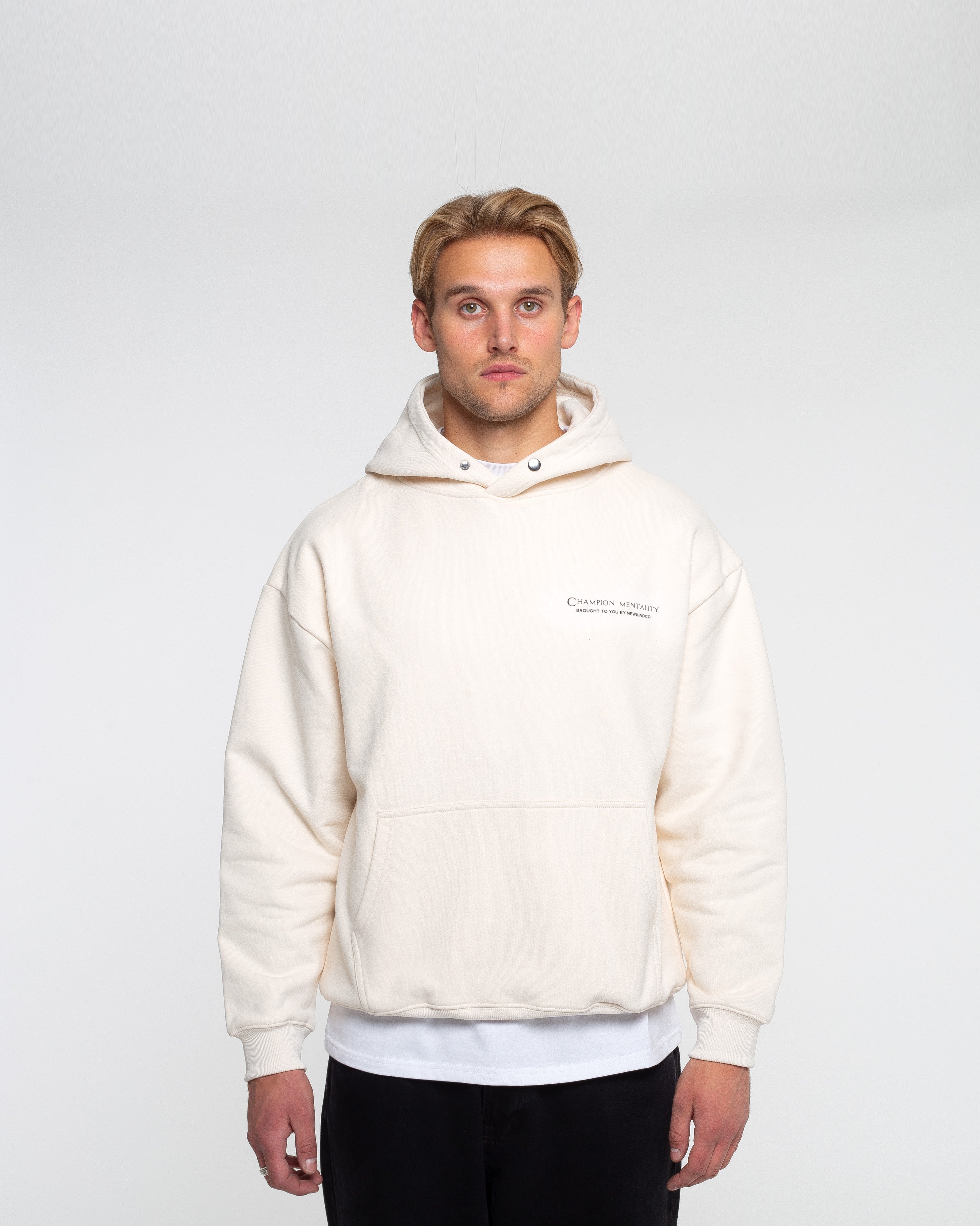 CHAMPION OVERSIZED HOODIE - CREAM