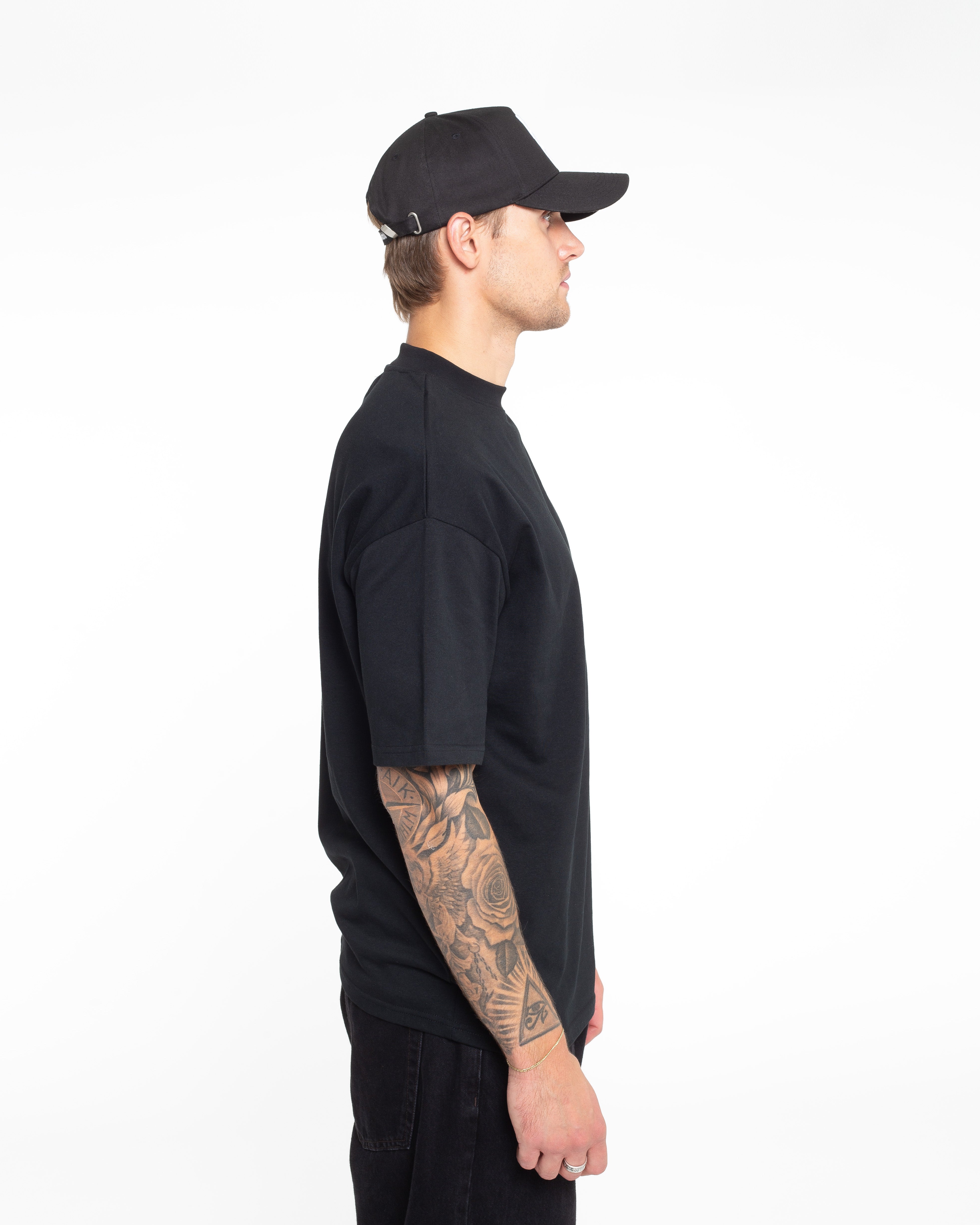 INITIAL BASEBALL CAP - BLACK