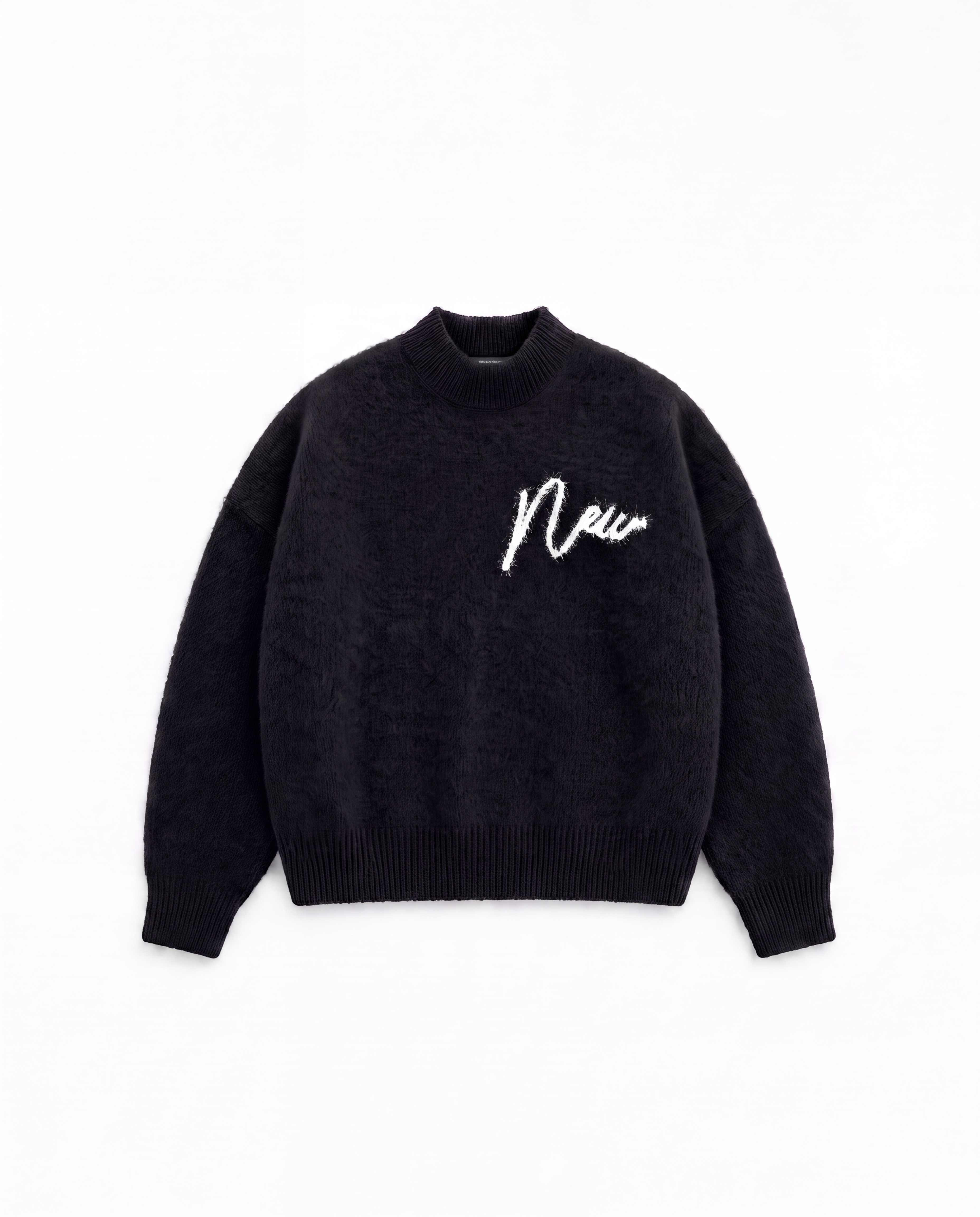 INITIAL COMFY SWEATER - BLACK