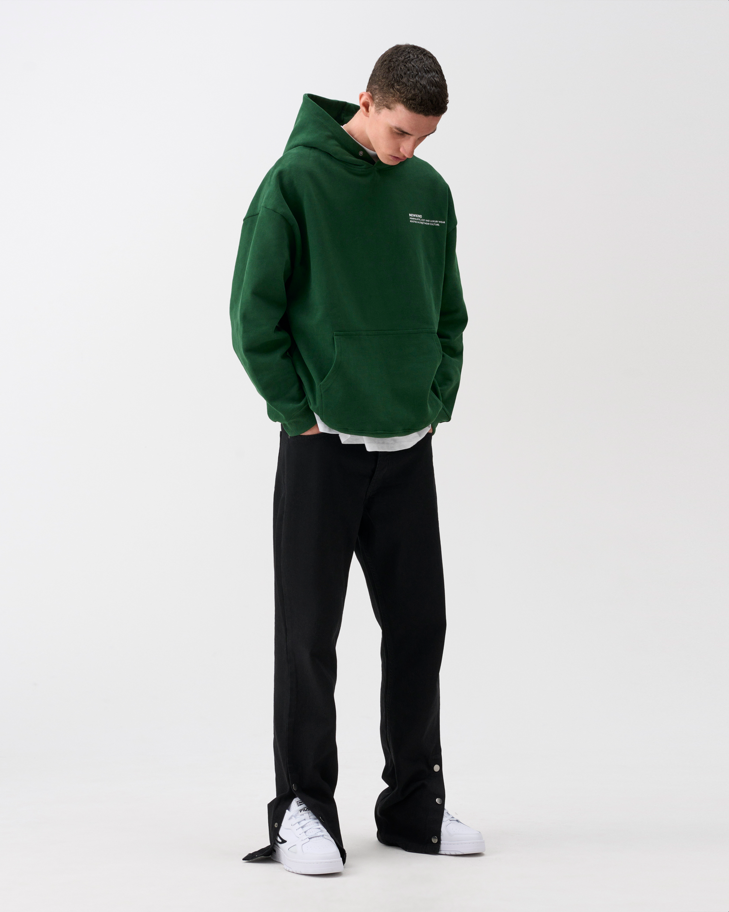 Forest green hoodie / Brand lookbook