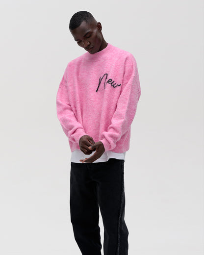 INITIAL COMFY SWEATER - PINK